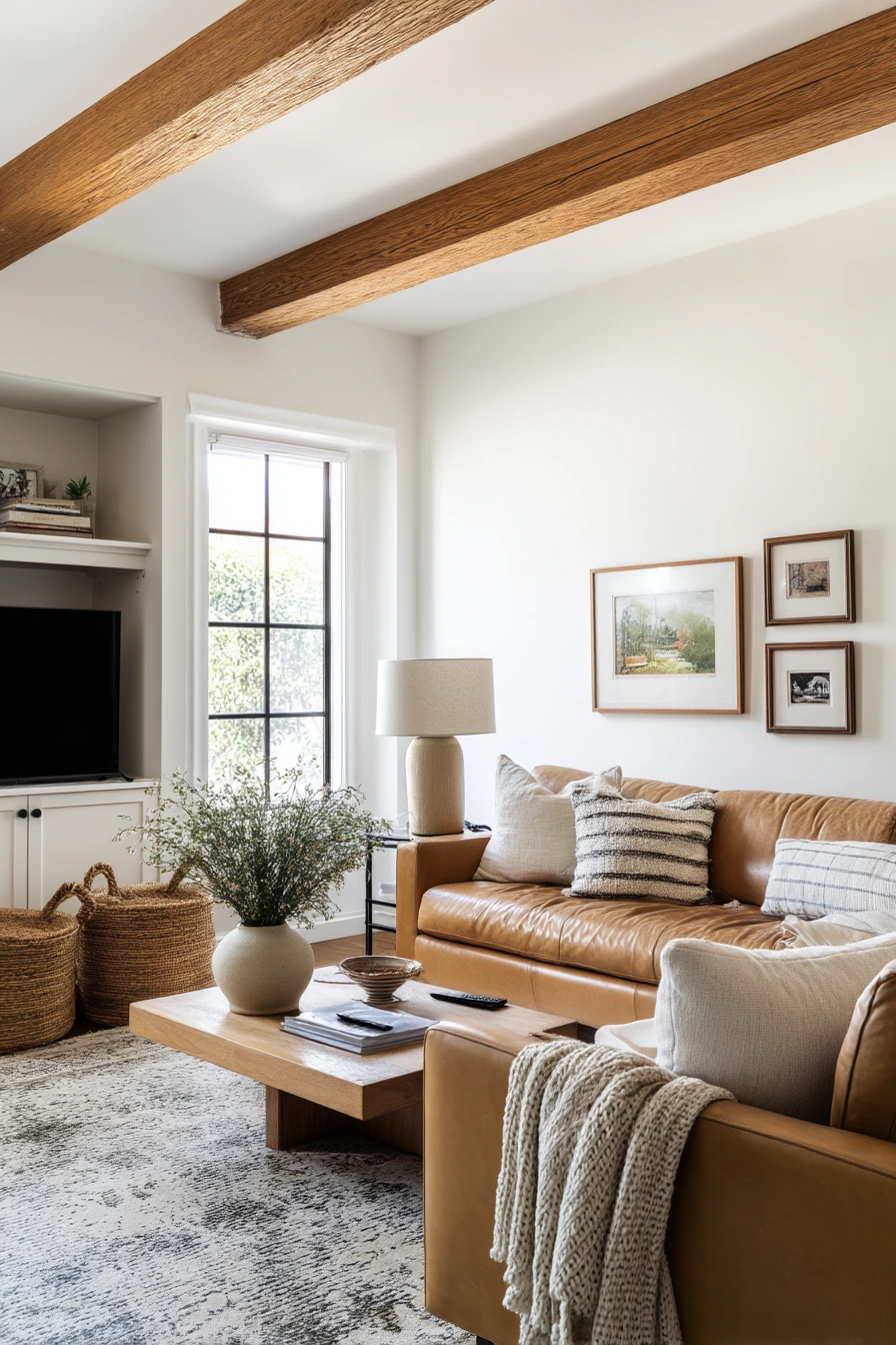 Classic White with Warm Wood Layers
