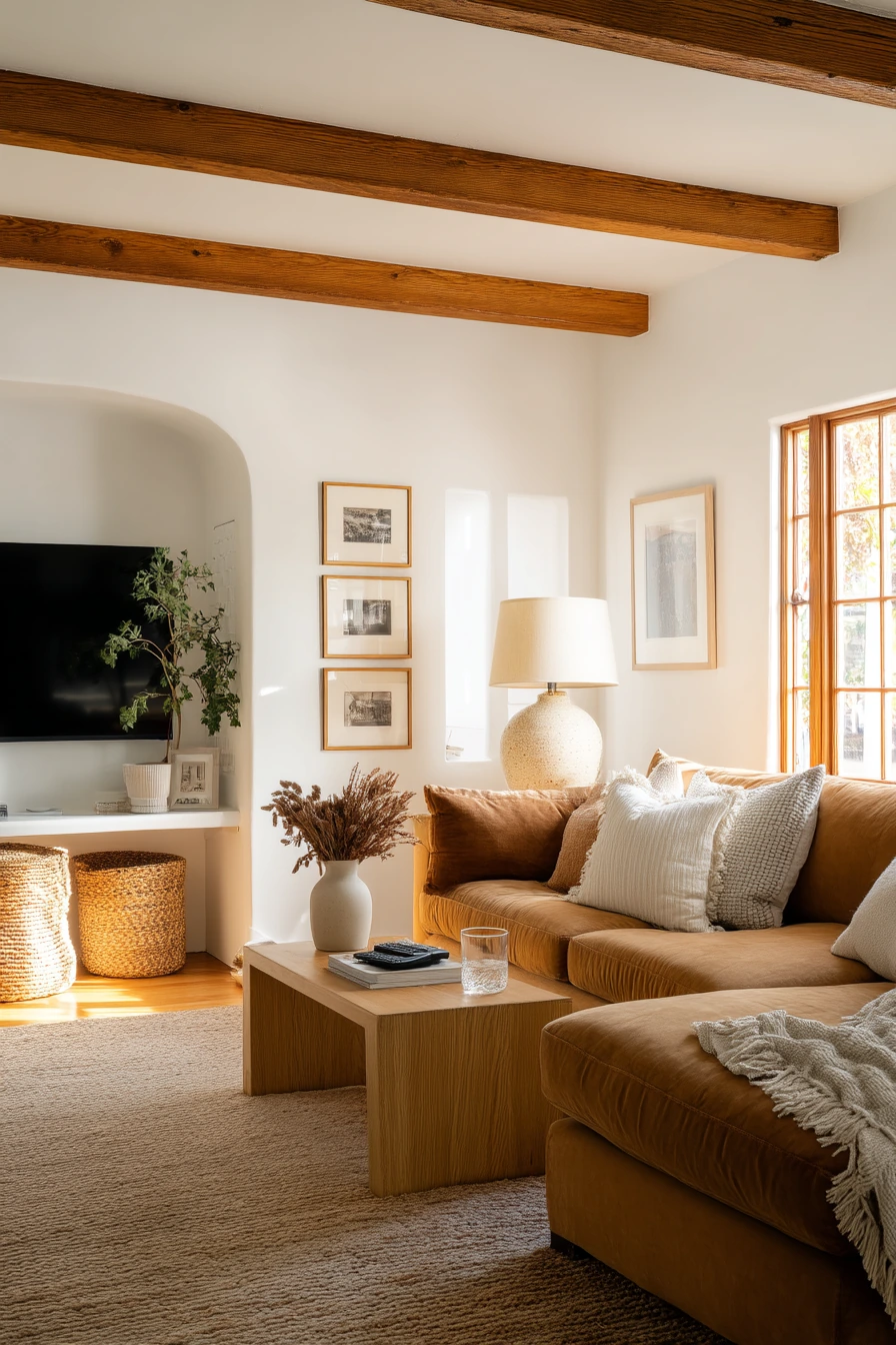 Classic White with Warm Wood Layers