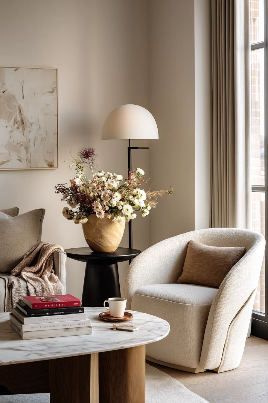 Elegant Yet Lived-In Lounge