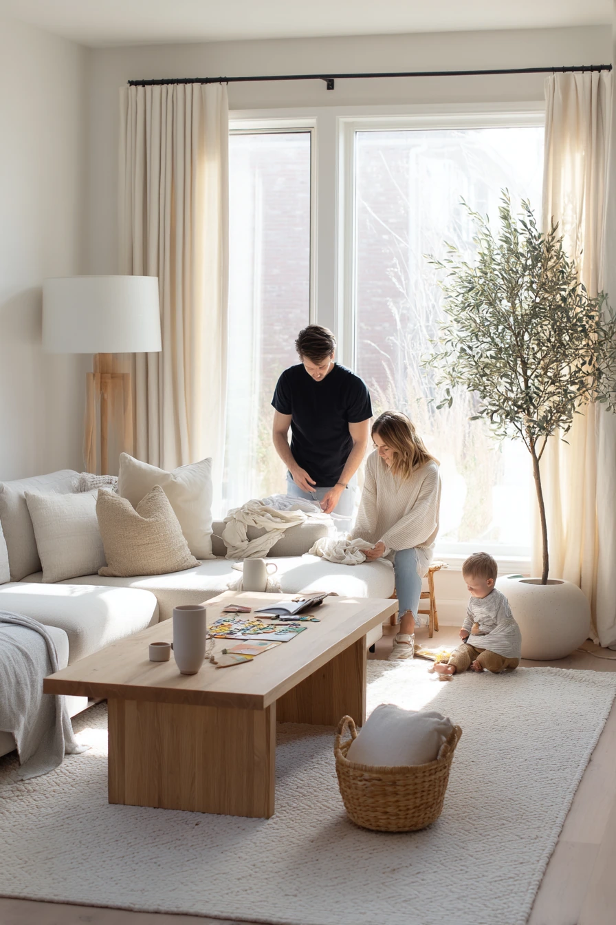 Family-Ready Neutral Living Room