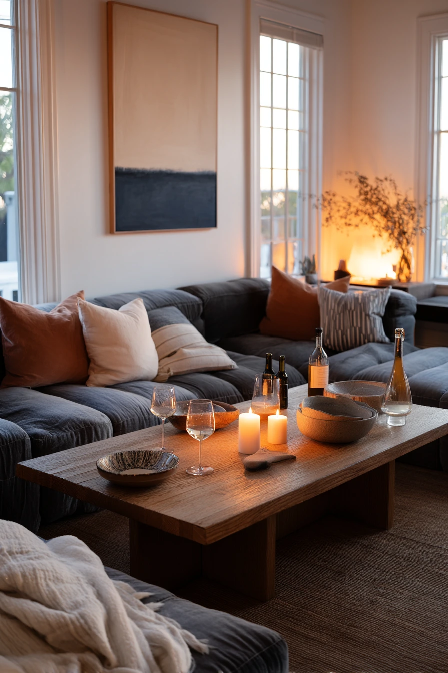 Dinner-Party Casual Living Room