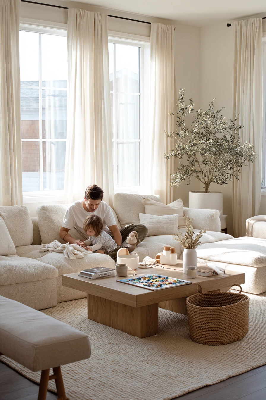 Family-Ready Neutral Living Room