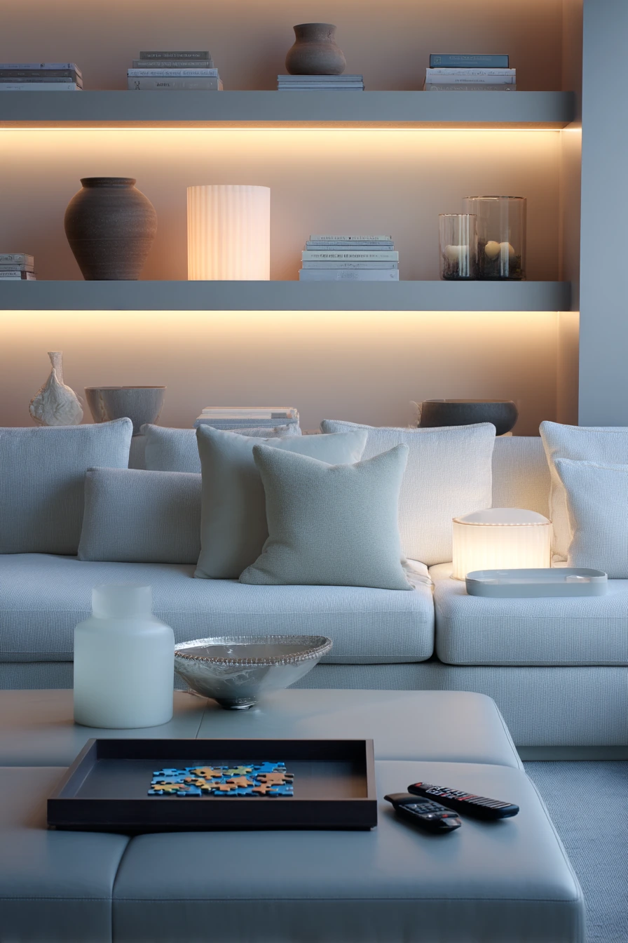 Modern Living Room with Hidden Indirect Glow