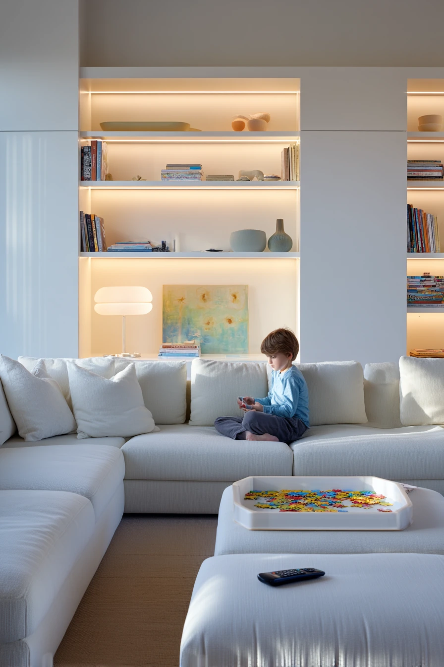 Modern Living Room with Hidden Indirect Glow